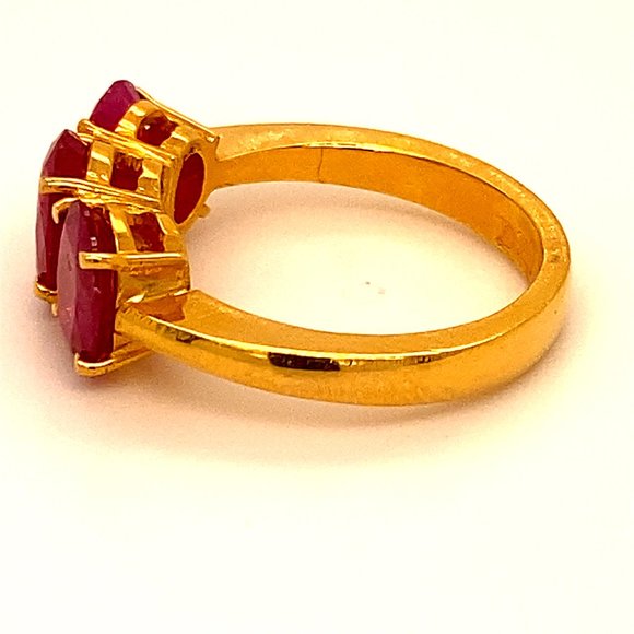 Tajik Ruby 4.53ct Solid 22K Yellow Gold Ring - Picture 6 of 8